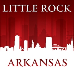 Little Rock Arkansas City Skyline Silhouette