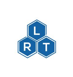 Lrt Letter Logo Design On White Background