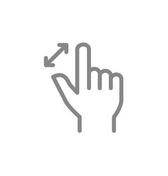 Unpinch With Two Fingers Line Icon Multi Touch