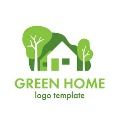 Green Home Sustainable Building Logo Template