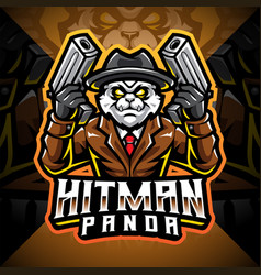 Hitman Panda Esport Mascot Logo Design