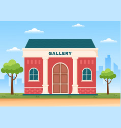 Art Gallery On Museum Of Exhibition Visitors