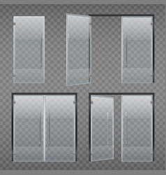 Glass Doors Realistic Set