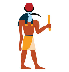 Thoth God On White Background