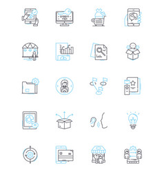 Affiliate Promo Linear Icons Set Referral