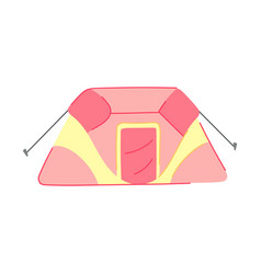 Tourist Tent Camp Cartoon