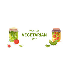 Web Banner With Canned Vegetables