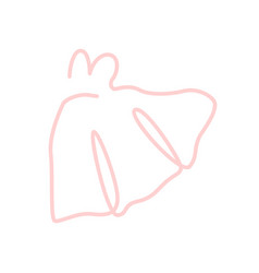 Girl Dress Line Icon Logo