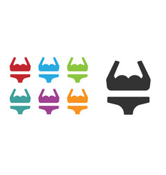 Black Swimsuit Icon Isolated On White Background