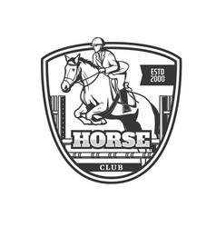 Equestrian Sport Club Icon Horse Racing Tournament