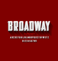 Broadway Retro Style Font Alphabet Letters