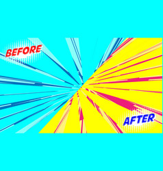 Comic Style Before And After Sunburst Background