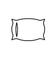 Pillowcase Thin Outline Black Icon Eps 10 Bed