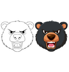 Two Cartoon Bears With Fierce Expressions