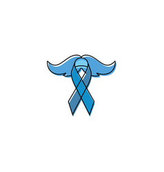 Blue Prostate Cancer Awareness Ribbon