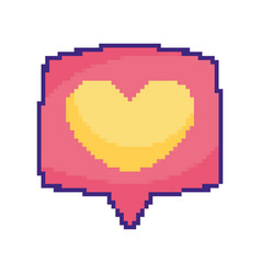 Heart In Speech Bubble Pixel Art