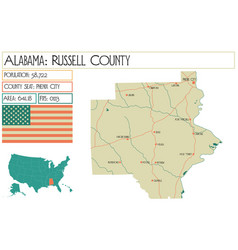 Map Of Russell County In Alabama Usa