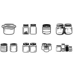 Plastic Containers Icon Silhouette