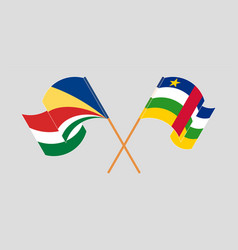 Crossed And Waving Flags Of Seychelles