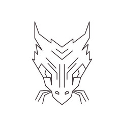 Head Dragons Line Icon Logo