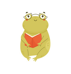 A Cute Smart Frog In Glasses