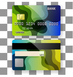 Banking Card Template Background Wave Pattern 3d