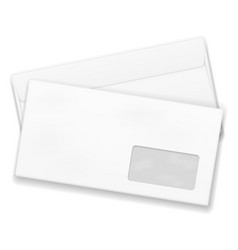 Blank Envelope Mockup Realistic White Paper Mail