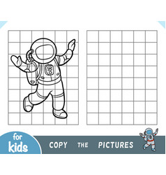 Copy The Picture Game For Children Astronaut