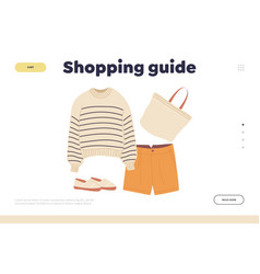 Landing Page Design Template With Shopping Guide