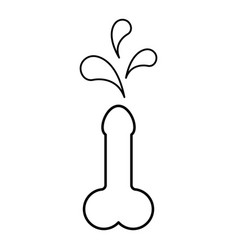 Man Anatomy Organ Penis Pictogram Icon Masculine