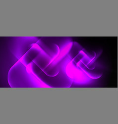 Neon Purple Wave On Black Background With Electric