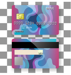 Banking Card Template Background Wave Pattern