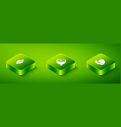 Set Isometric Lemon Melon Fruit And Corn Icon