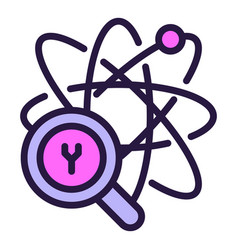 Y Dna Atom Icon Outline Gene Lab