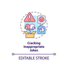 Cracking Inappropriate Jokes Concept Icon