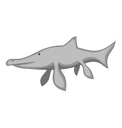 Ichthyosaur Icon Monochrome