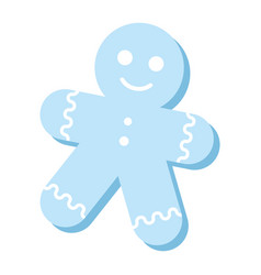 Isolated Colored Gingerbread Cookie Sketch Icon