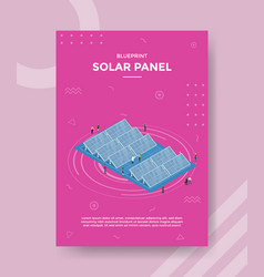 Solarpanel Energy Blueprint Concept For Template