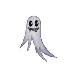 Watercolor Halloween Ghost Cartoon Character