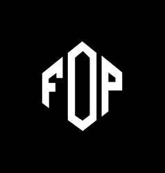 Fop Letter Logo Design With Polygon Shape