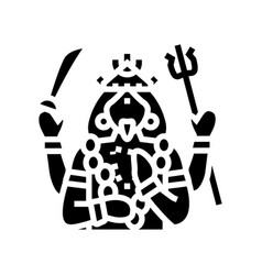 Kali God Indian Glyph Icon