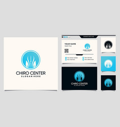 Chiropractic Center Logo With Negative Space