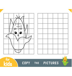 Copy The Picture Game For Children Corn