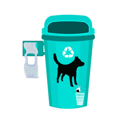 Dog Waste Garbage Bin With Disposal Plastic Bags