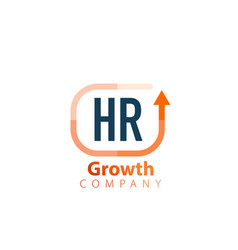 Initial Letter Hr Growth Up Logo Design Template