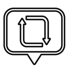 System Chat Icon Outline Digital Interface