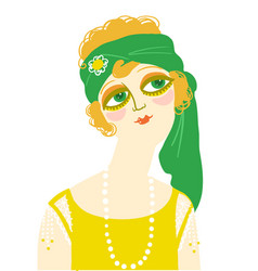 Vintage Woman Portrait In 1920s Style Fashion