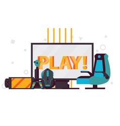 Video games and gaming expo vertical poster good Vector Image