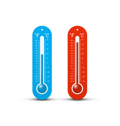 Thermometer Icons - Cold And Hot Temperature