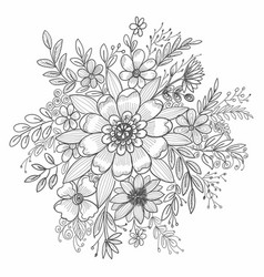 Wedding Floral Sketch Card Background